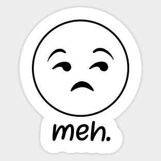 Meh emoticon face whatever Sticker